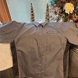 Harley-Davidson Gray Button Down Shirt